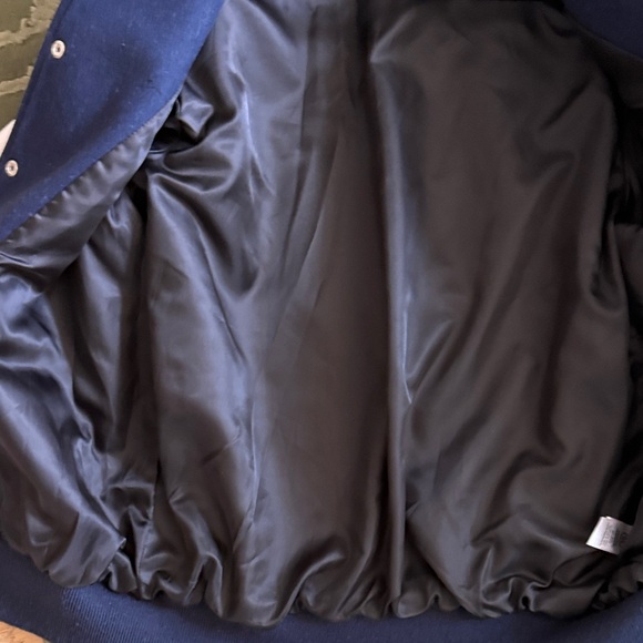 Opening Ceremony Blue and White Leather Jacket - Picture 4 of 10